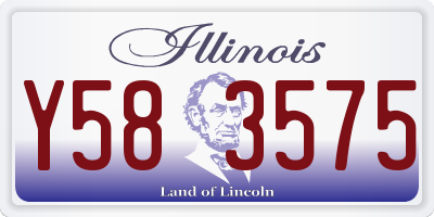 IL license plate Y583575