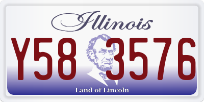 IL license plate Y583576