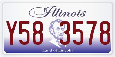 IL license plate Y583578
