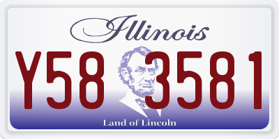 IL license plate Y583581