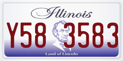 IL license plate Y583583
