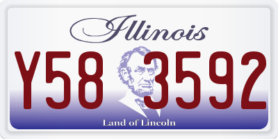 IL license plate Y583592