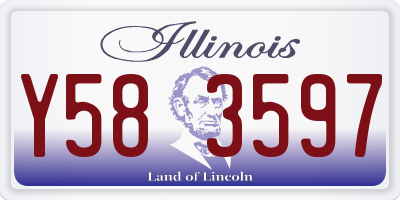 IL license plate Y583597