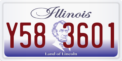 IL license plate Y583601