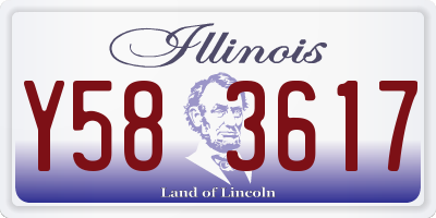 IL license plate Y583617