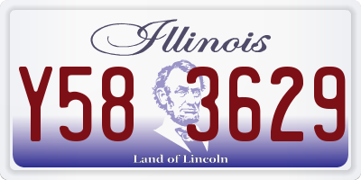 IL license plate Y583629