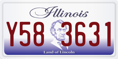 IL license plate Y583631