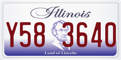 IL license plate Y583640