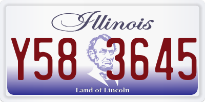 IL license plate Y583645