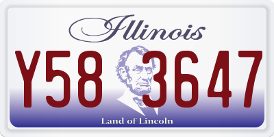 IL license plate Y583647
