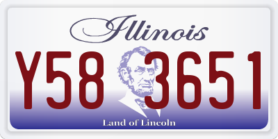 IL license plate Y583651