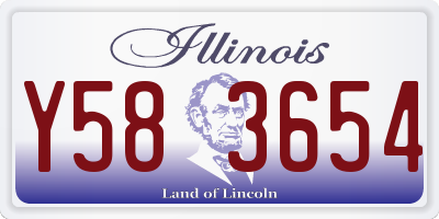 IL license plate Y583654