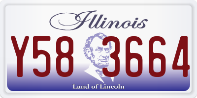 IL license plate Y583664