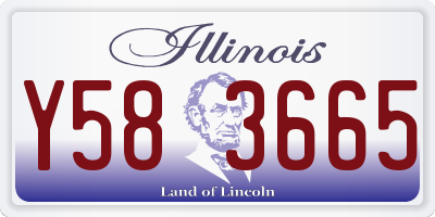 IL license plate Y583665