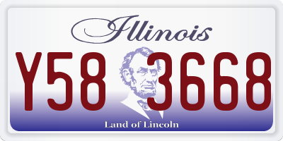 IL license plate Y583668