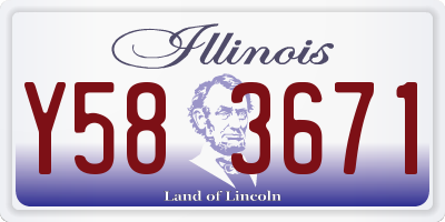 IL license plate Y583671