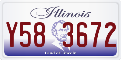 IL license plate Y583672