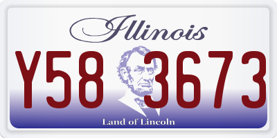IL license plate Y583673