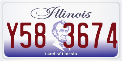 IL license plate Y583674