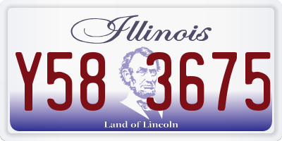 IL license plate Y583675
