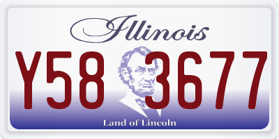 IL license plate Y583677