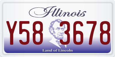 IL license plate Y583678