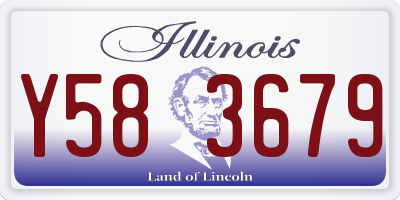 IL license plate Y583679