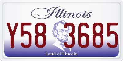 IL license plate Y583685