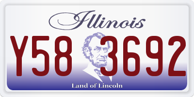 IL license plate Y583692