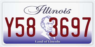 IL license plate Y583697