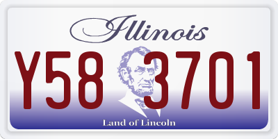 IL license plate Y583701