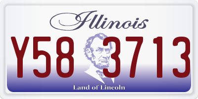 IL license plate Y583713