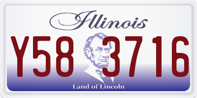 IL license plate Y583716