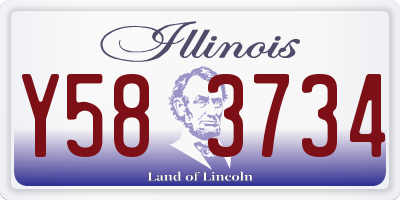 IL license plate Y583734