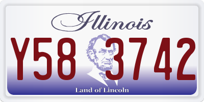 IL license plate Y583742
