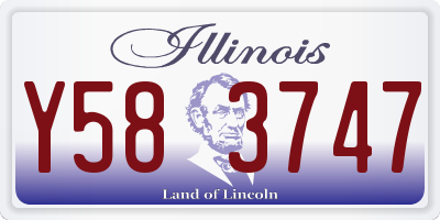 IL license plate Y583747