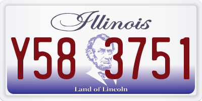 IL license plate Y583751