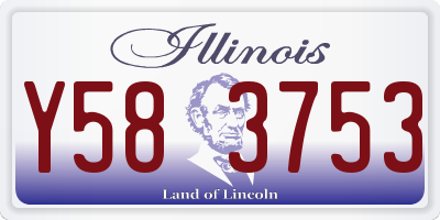 IL license plate Y583753