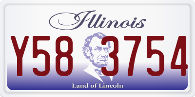 IL license plate Y583754