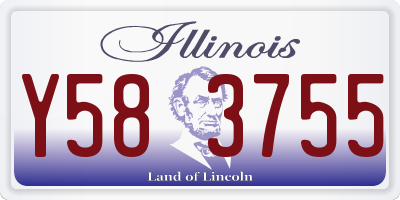 IL license plate Y583755