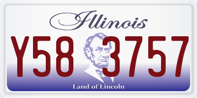 IL license plate Y583757