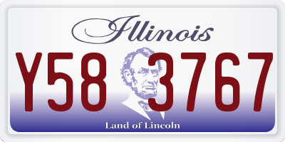 IL license plate Y583767