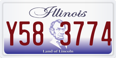 IL license plate Y583774