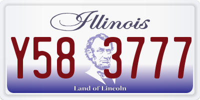 IL license plate Y583777
