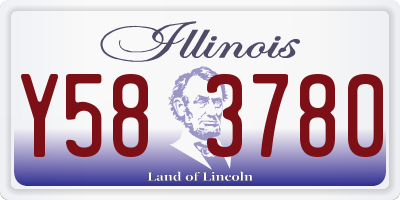 IL license plate Y583780
