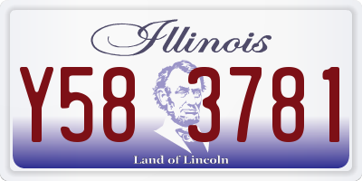 IL license plate Y583781