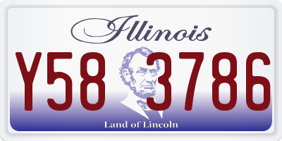 IL license plate Y583786