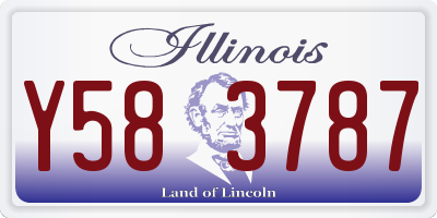 IL license plate Y583787