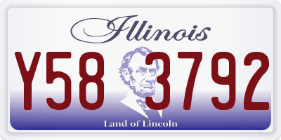 IL license plate Y583792