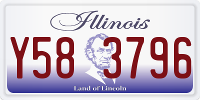 IL license plate Y583796